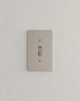 Solid brass Futura Toggle Wall Plate in Satin Nickel finish