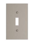 Solid brass Futura Toggle Wall Plate in Satin Nickel finish