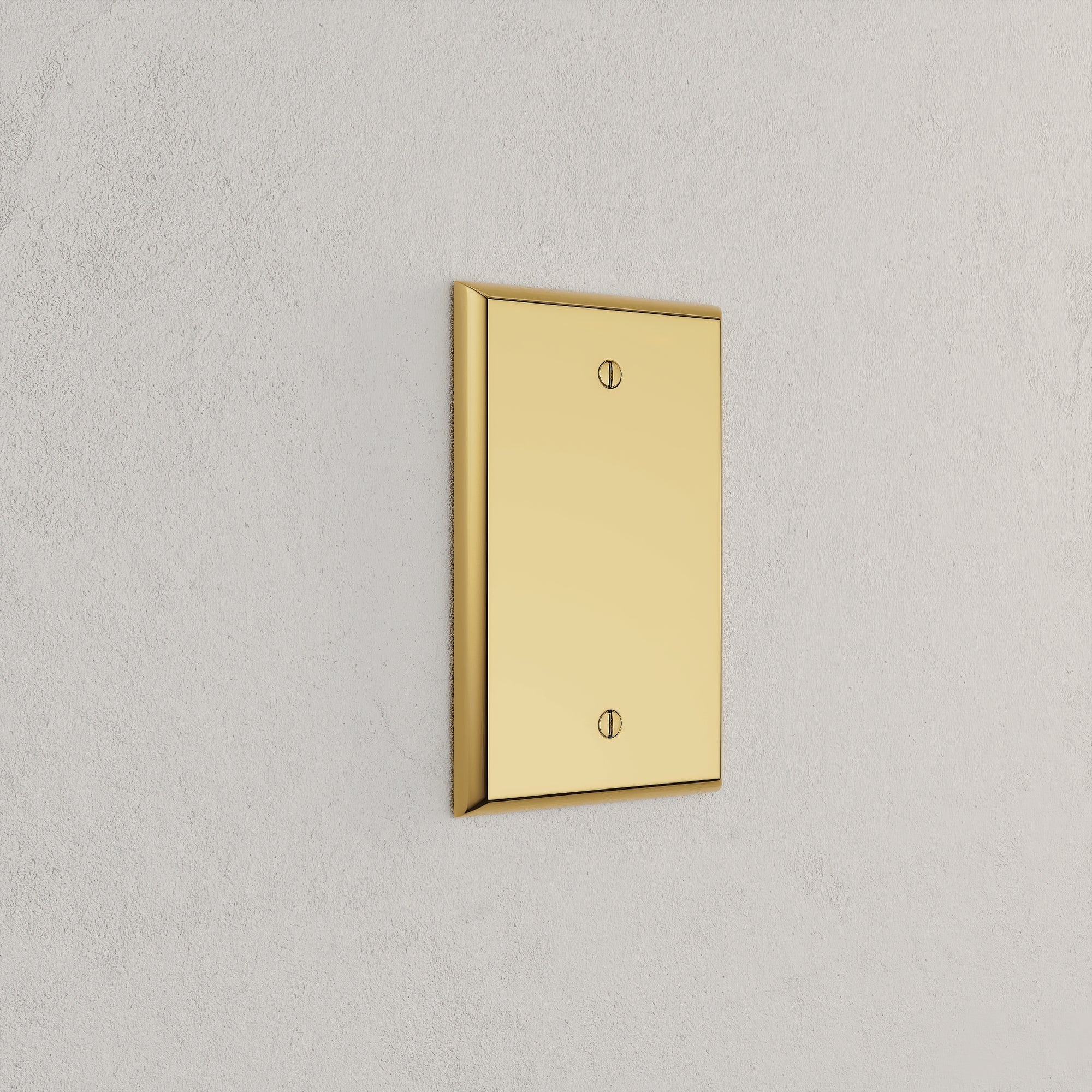 Solid brass Century Blank Wall Plate in Polished Brass finish