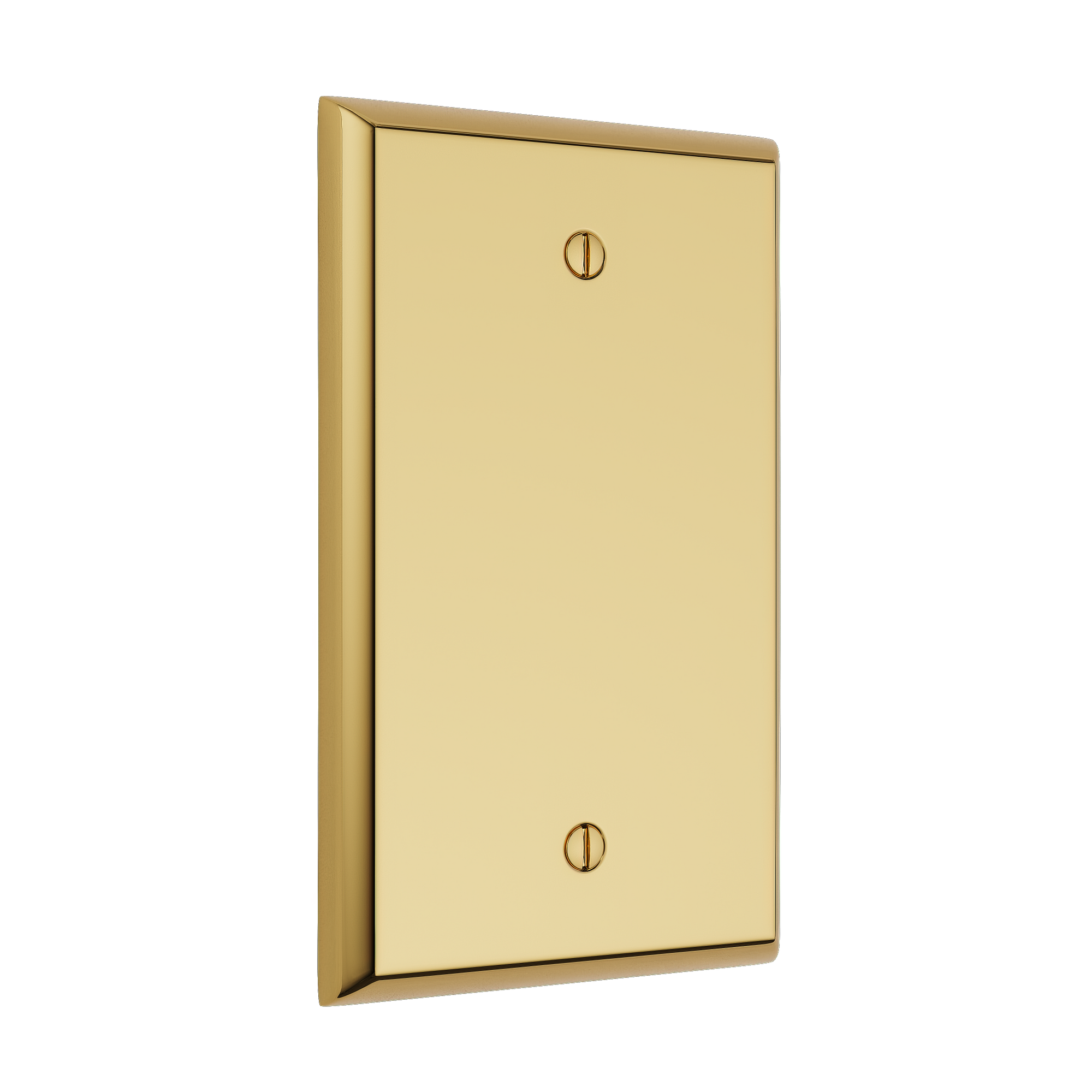 Solid brass Century Blank Wall Plate in Polished Brass finish