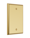 Solid brass Century Blank Wall Plate in Polished Brass finish