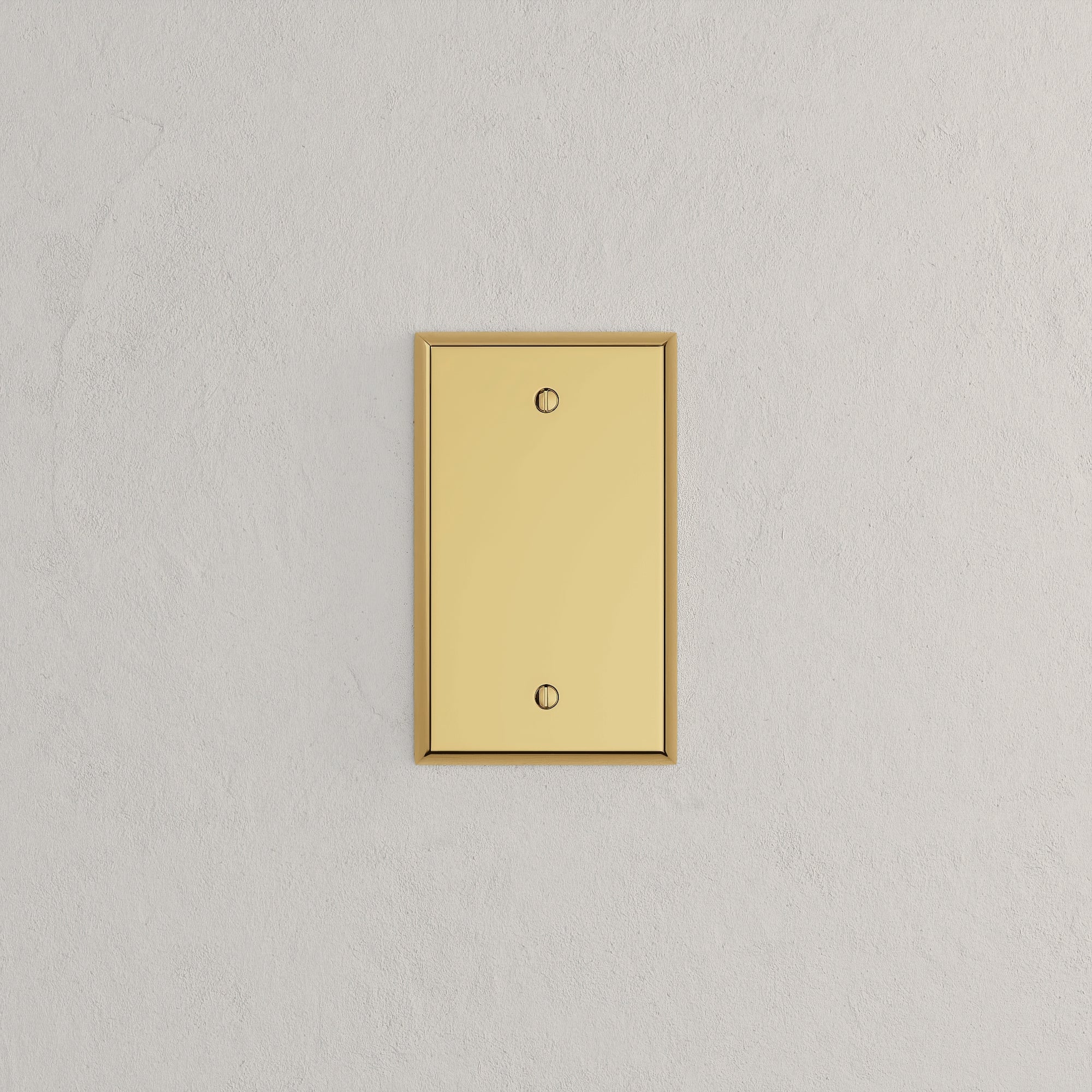 Solid brass Century Blank Wall Plate in Polished Brass finish