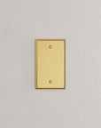 Solid brass Century Blank Wall Plate in Polished Brass finish