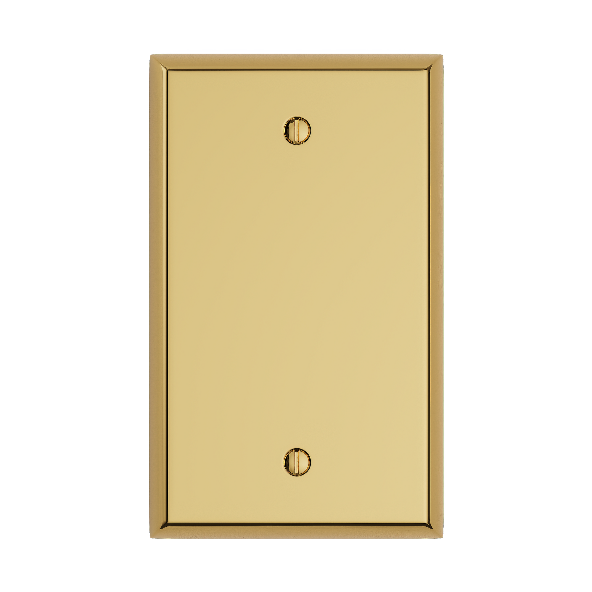 Solid brass Century Blank Wall Plate in Polished Brass finish