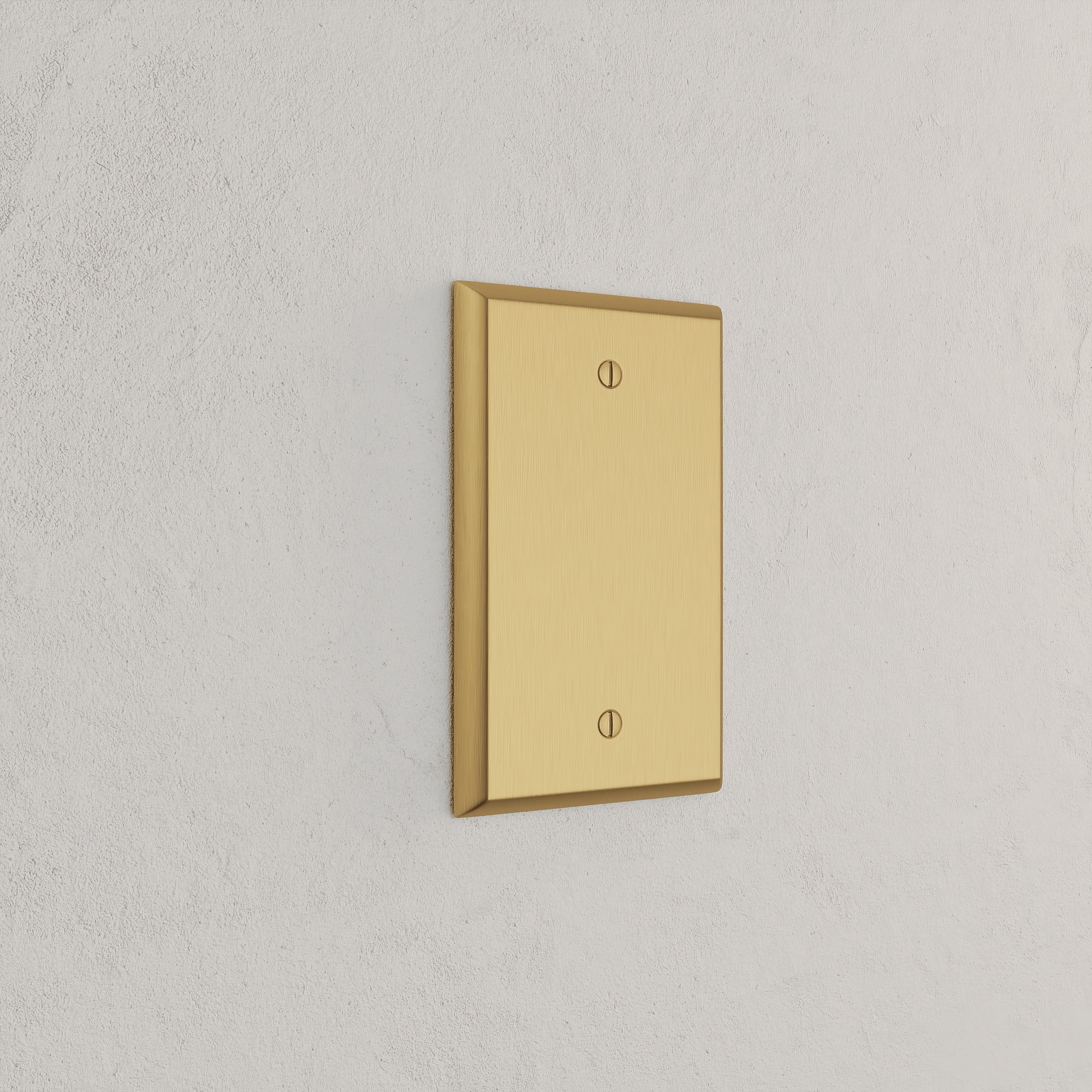 Solid brass Century Blank Wall Plate in Satin Brass finish
