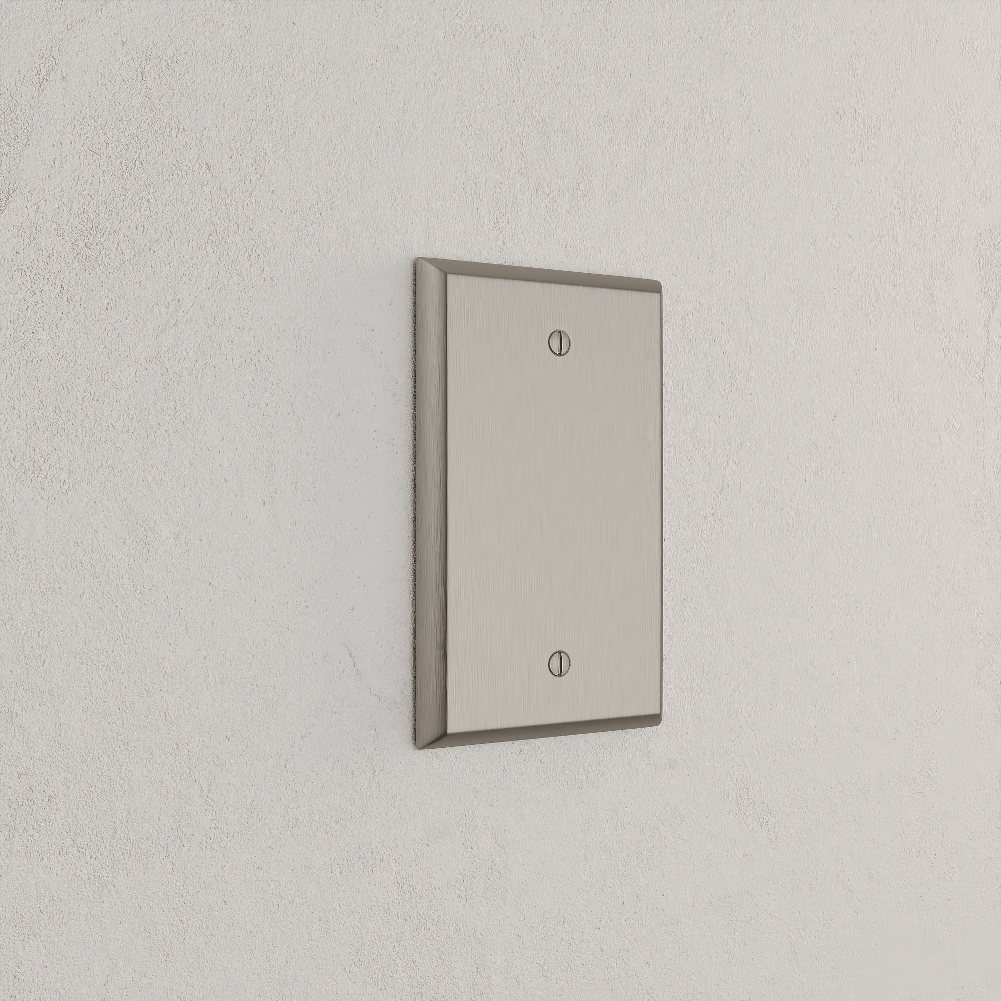 Solid brass Century Blank Wall Plate in Satin Nickel finish