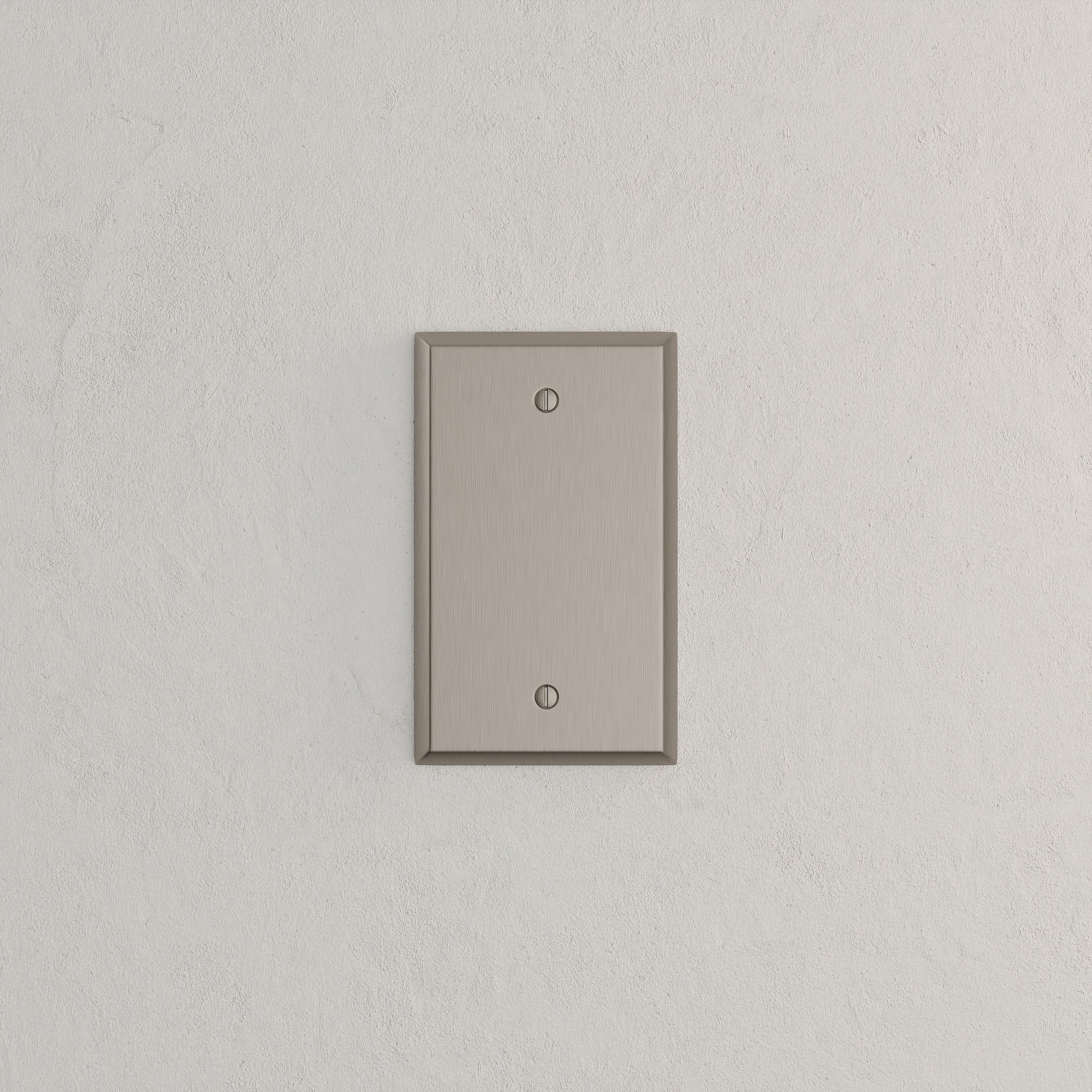 Solid brass Century Blank Wall Plate in Satin Nickel finish