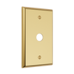 Solid brass Century Cable Wall Plate in Polished Brass finish