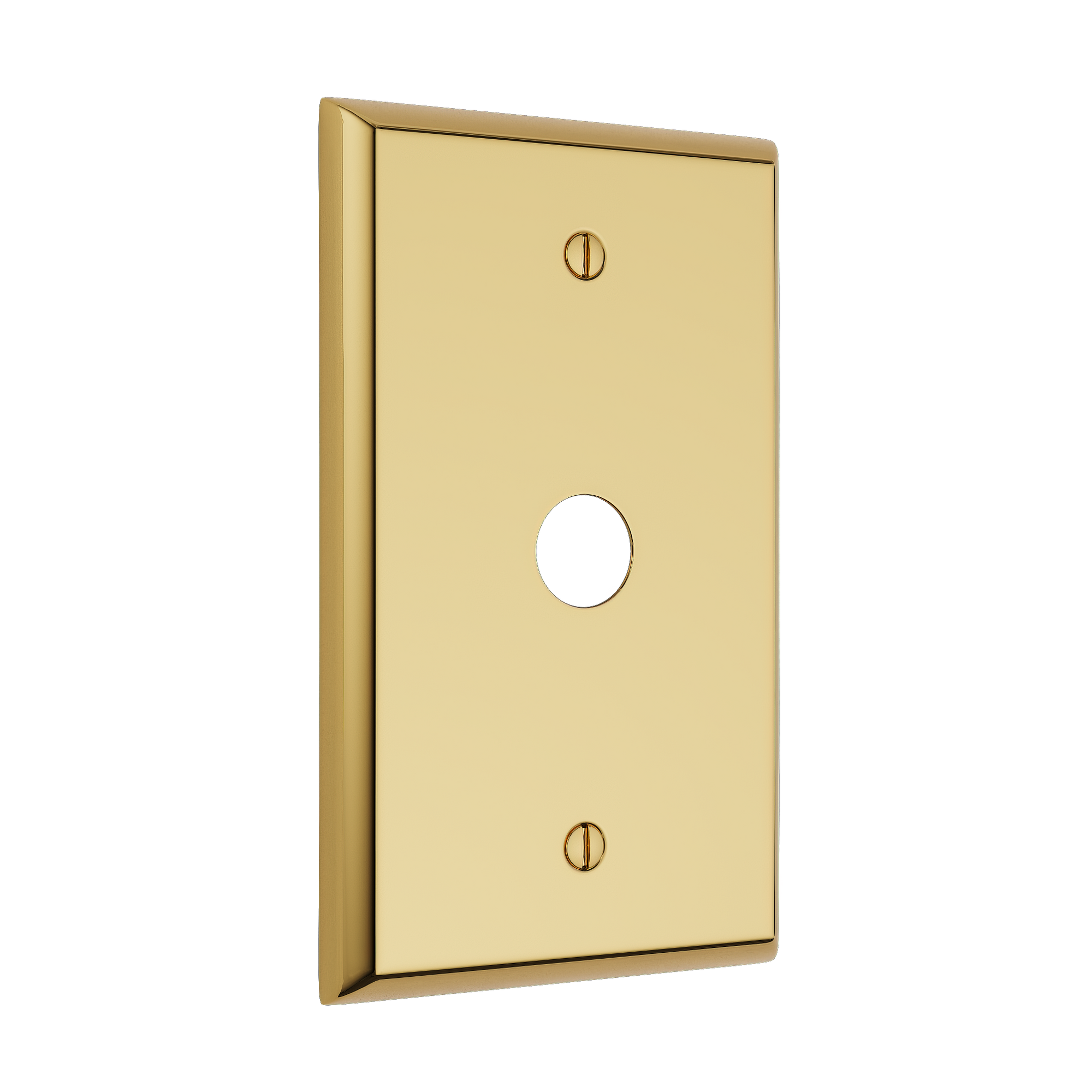 Solid brass Century Cable Wall Plate in Polished Brass finish