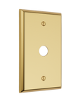 Solid brass Century Cable Wall Plate in Polished Brass finish