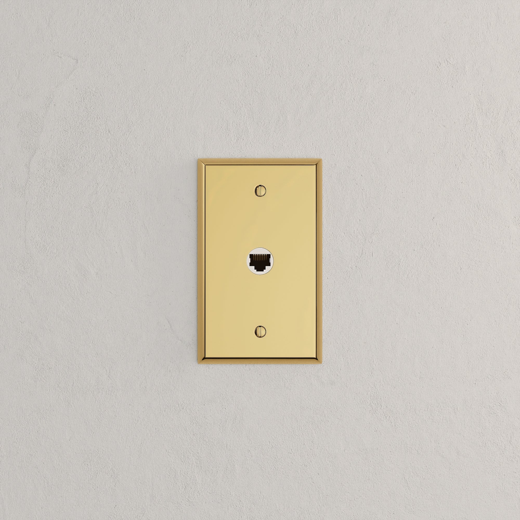 Solid brass Century Cable Wall Plate in Polished Brass finish