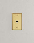 Solid brass Century Cable Wall Plate in Polished Brass finish