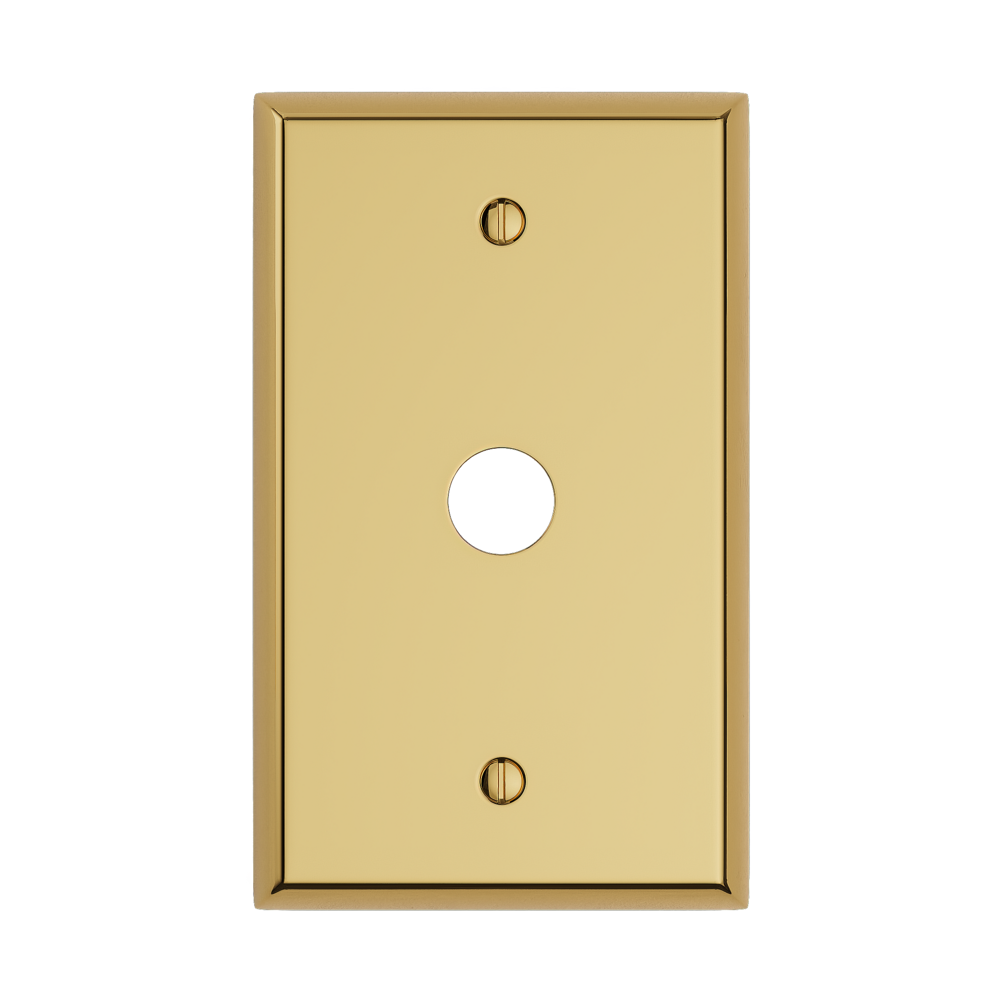 Solid brass Century Cable Wall Plate in Polished Brass finish