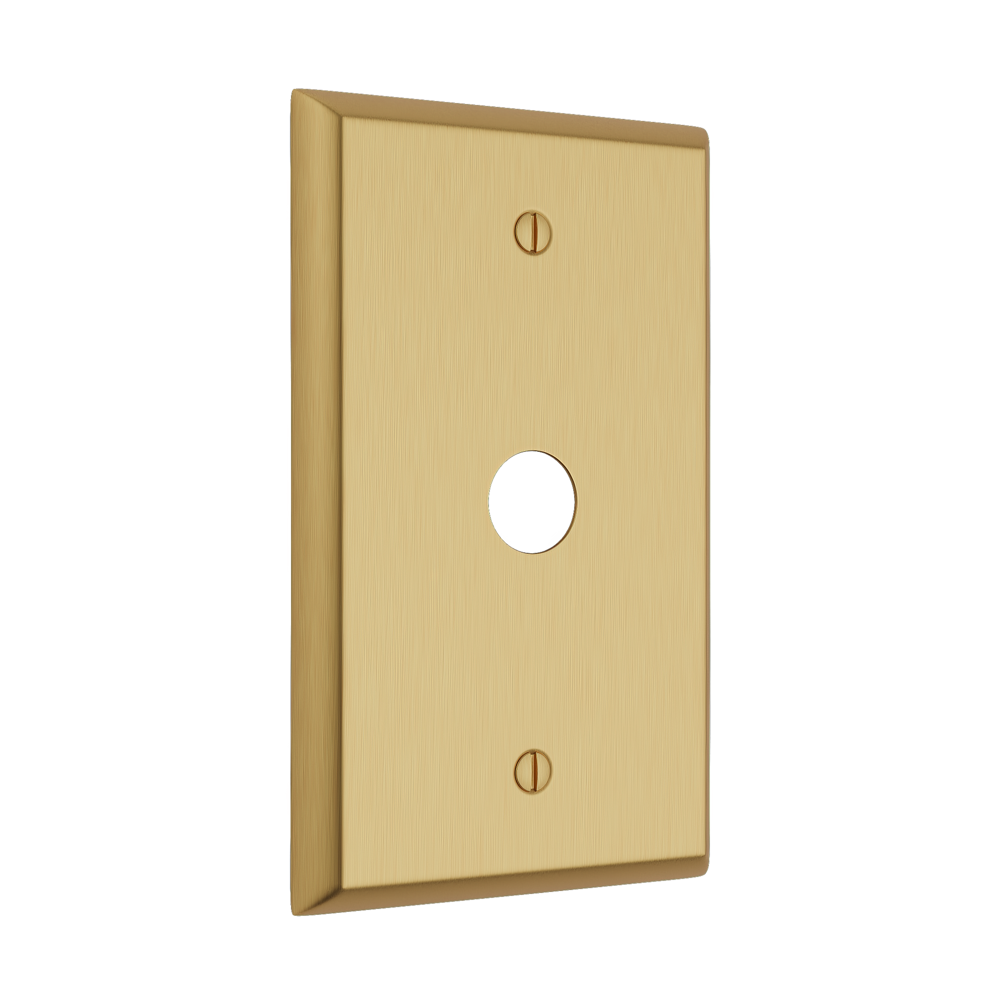 Solid brass Century Cable Wall Plate in Satin Brass finish