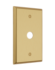 Solid brass Century Cable Wall Plate in Satin Brass finish