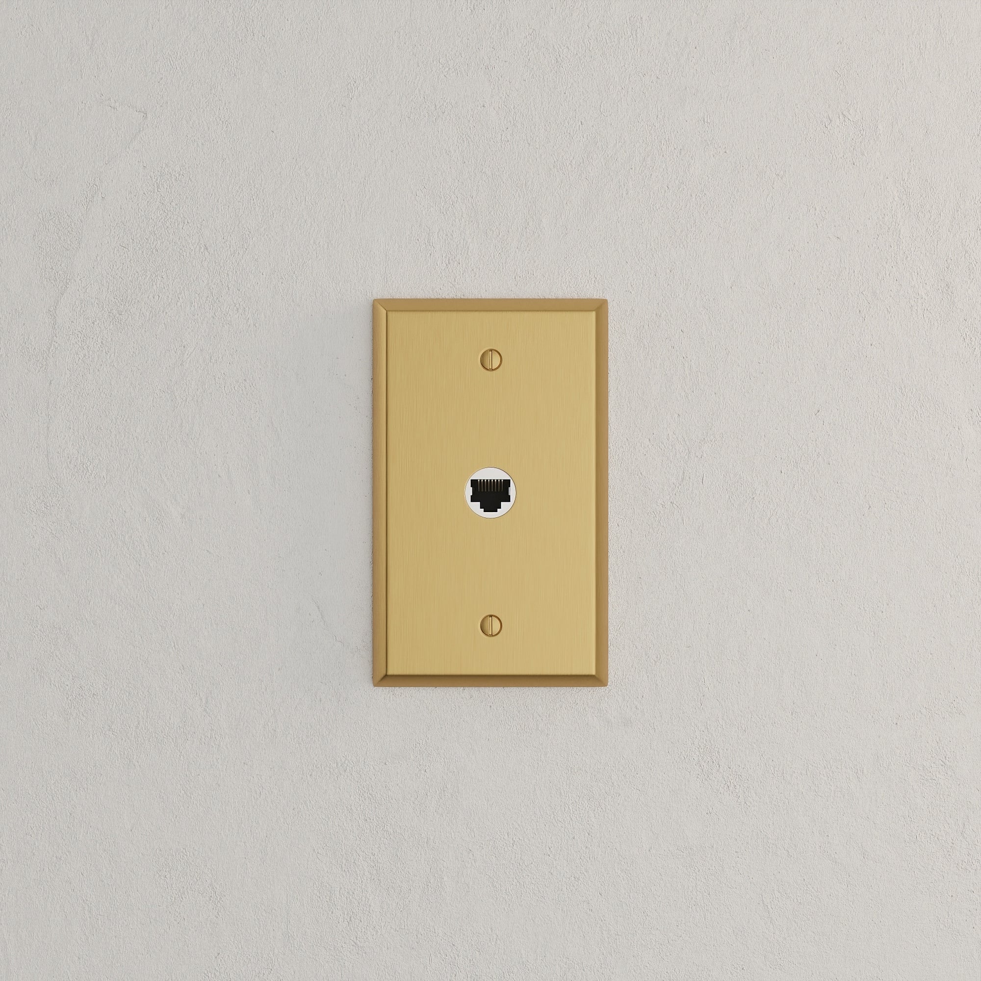 Solid brass Century Cable Wall Plate in Satin Brass finish
