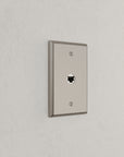 Solid brass Century Cable Wall Plate in Satin Nickel finish