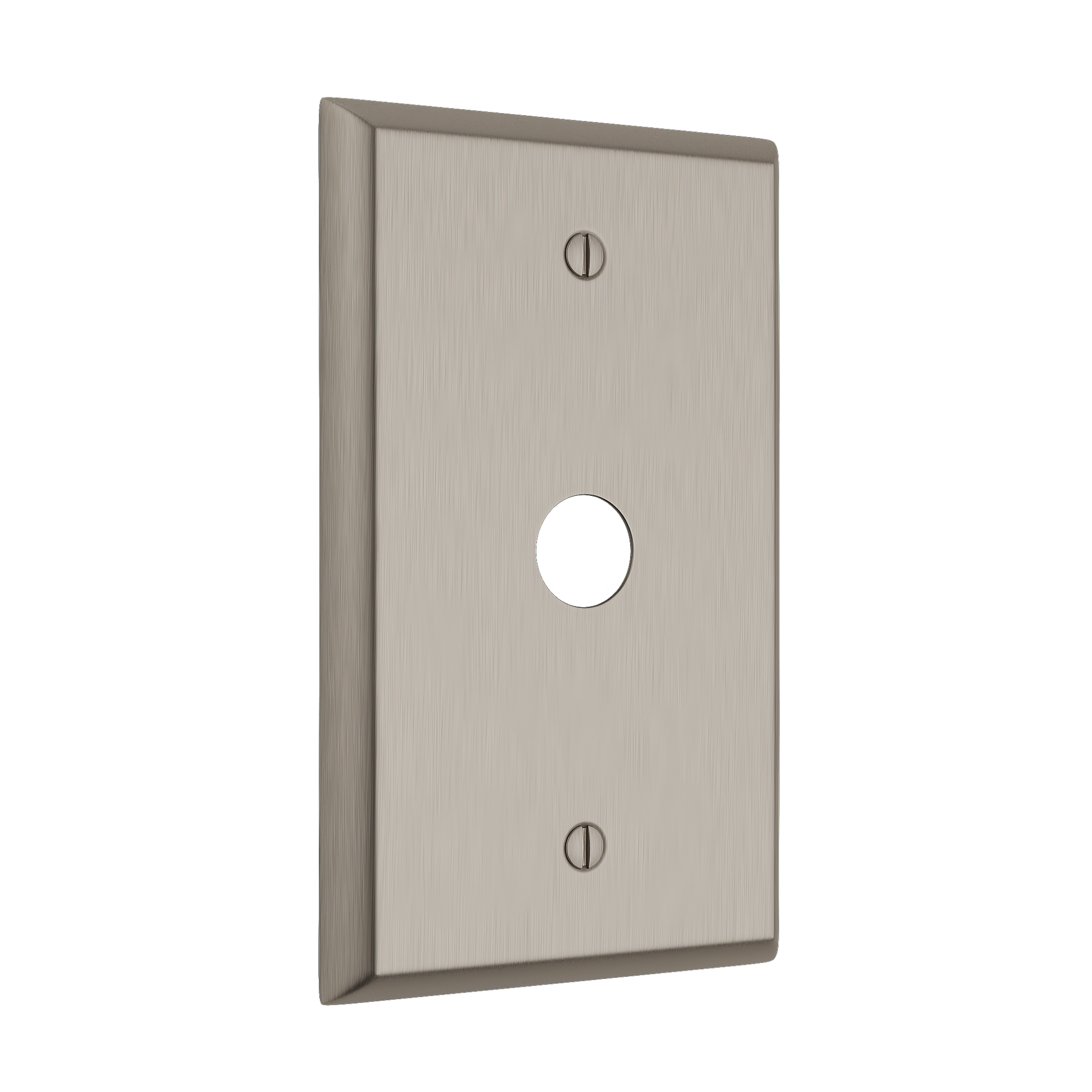 Solid brass Century Cable Wall Plate in Satin Nickel finish