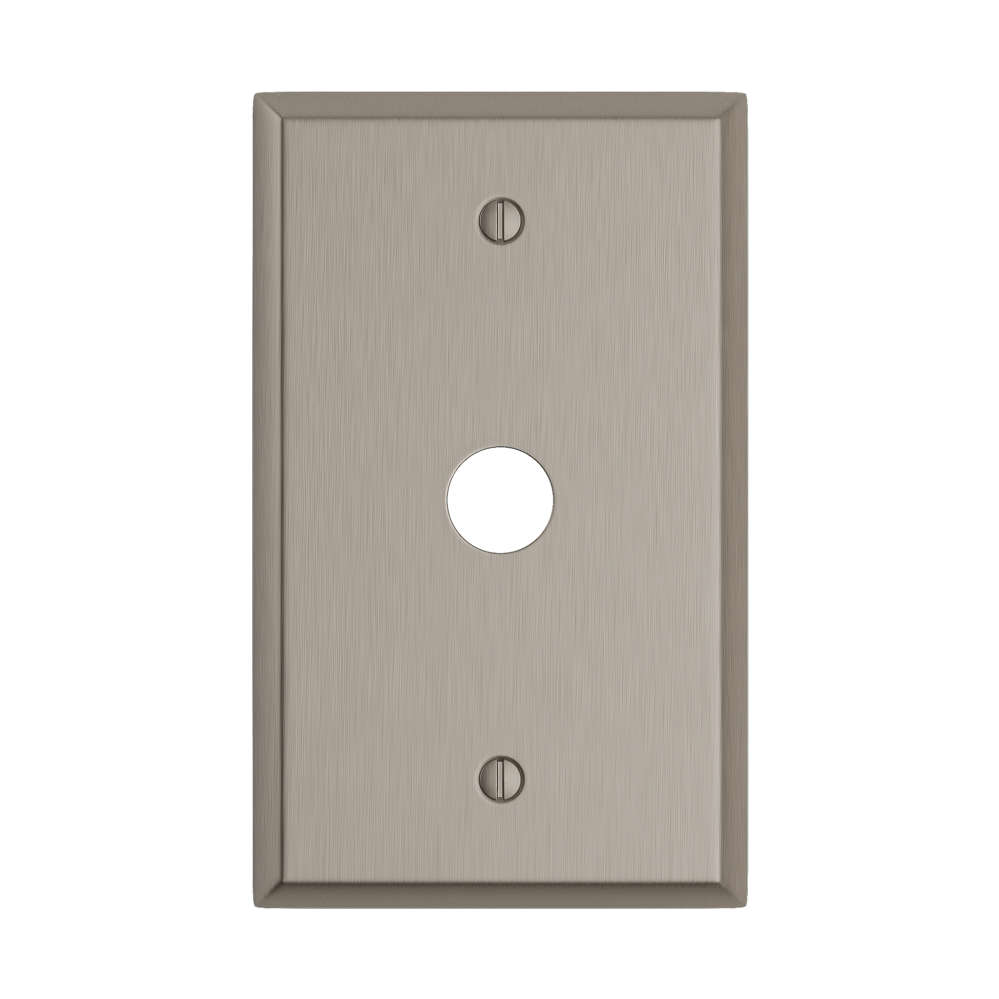 Solid brass Century Cable Wall Plate in Satin Nickel finish