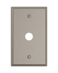 Solid brass Century Cable Wall Plate in Satin Nickel finish