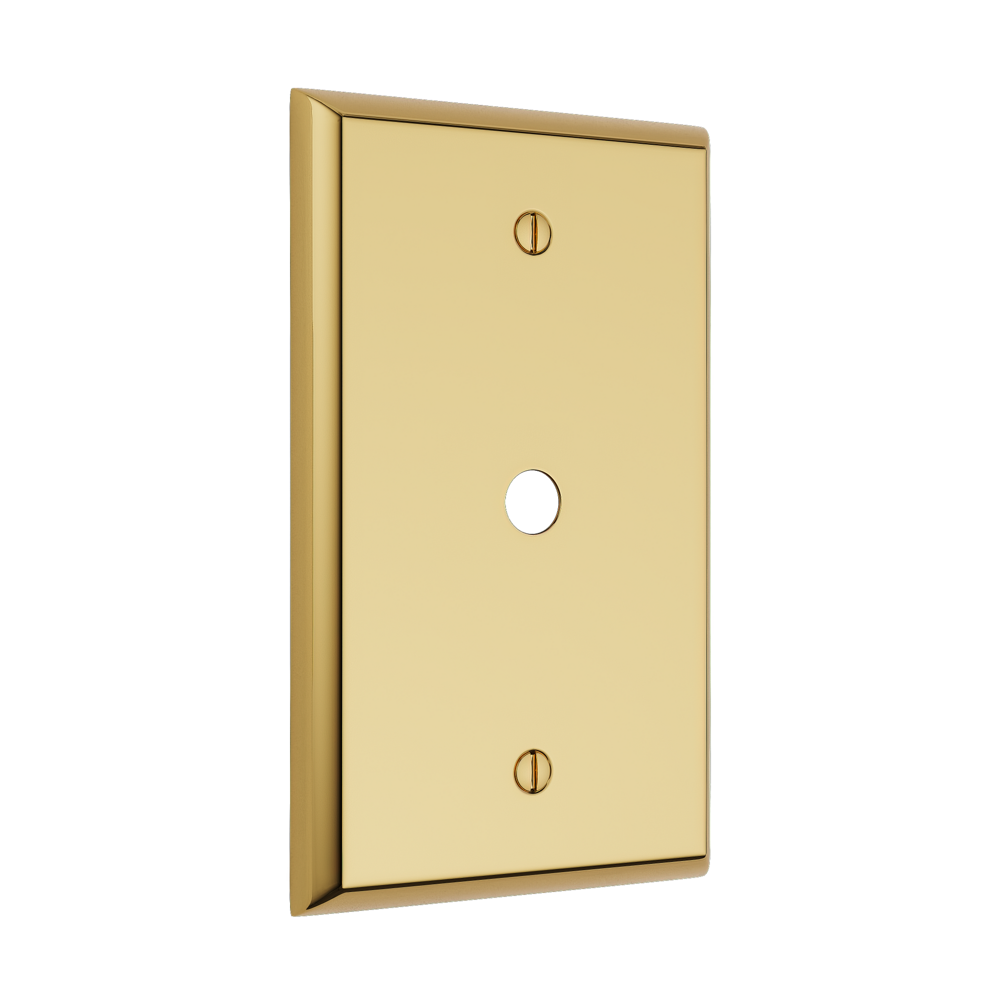 Solid brass Century Cable Wall Plate in Polished Brass finish