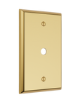 Solid brass Century Cable Wall Plate in Polished Brass finish