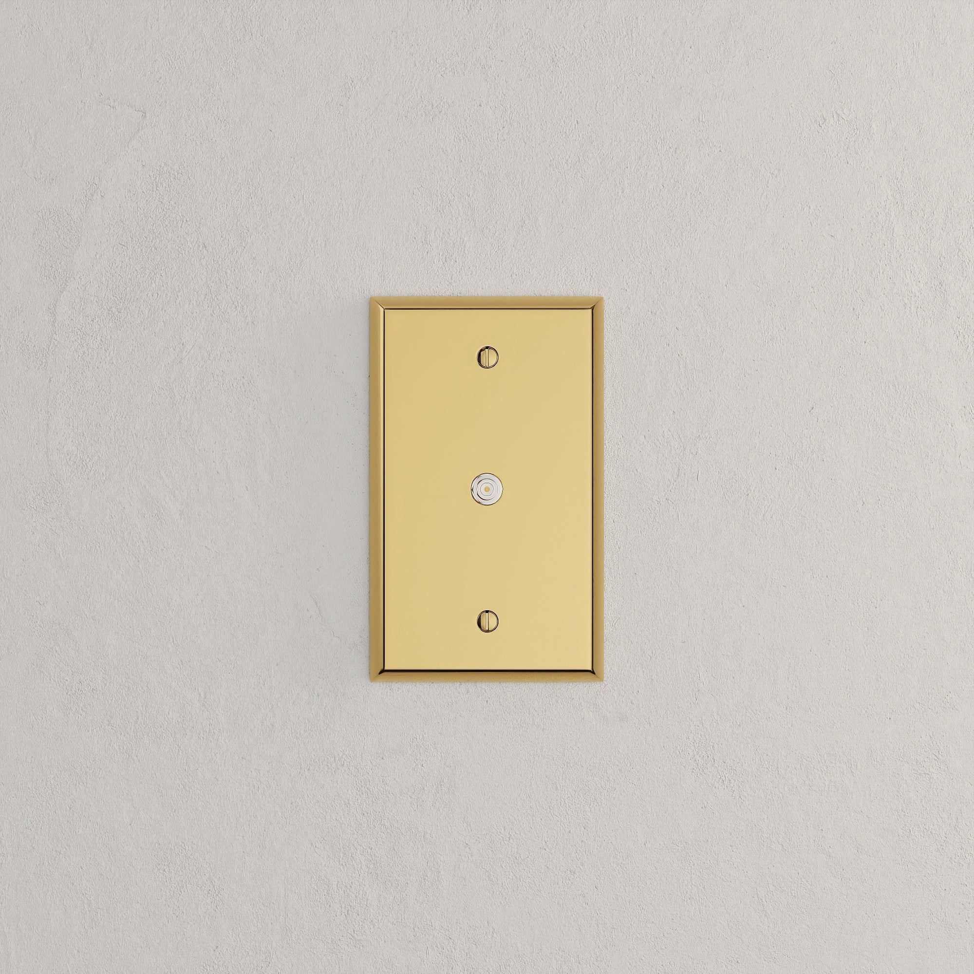 Solid brass Century Cable Wall Plate in Polished Brass finish