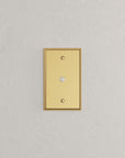 Solid brass Century Cable Wall Plate in Polished Brass finish