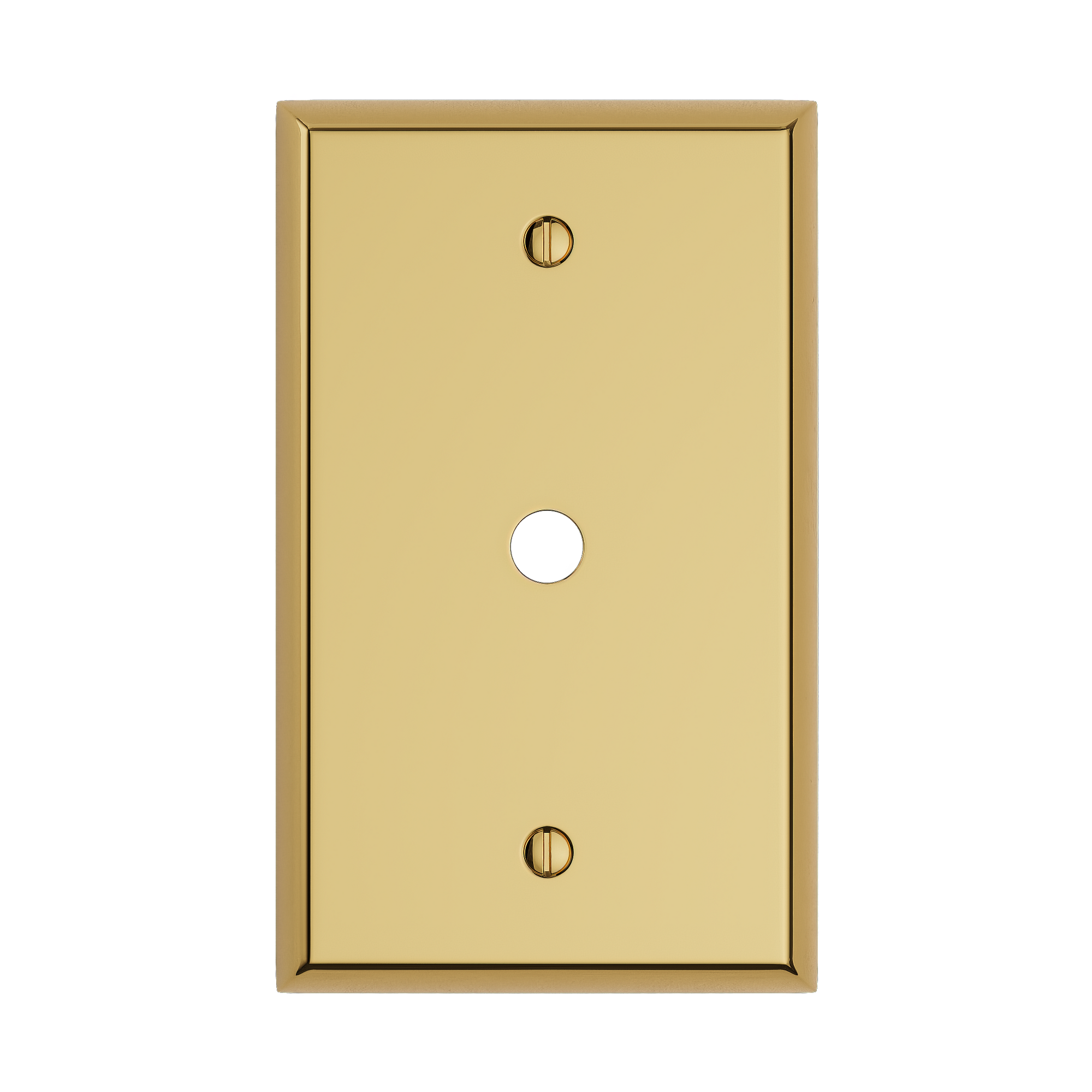 Solid brass Century Cable Wall Plate in Polished Brass finish