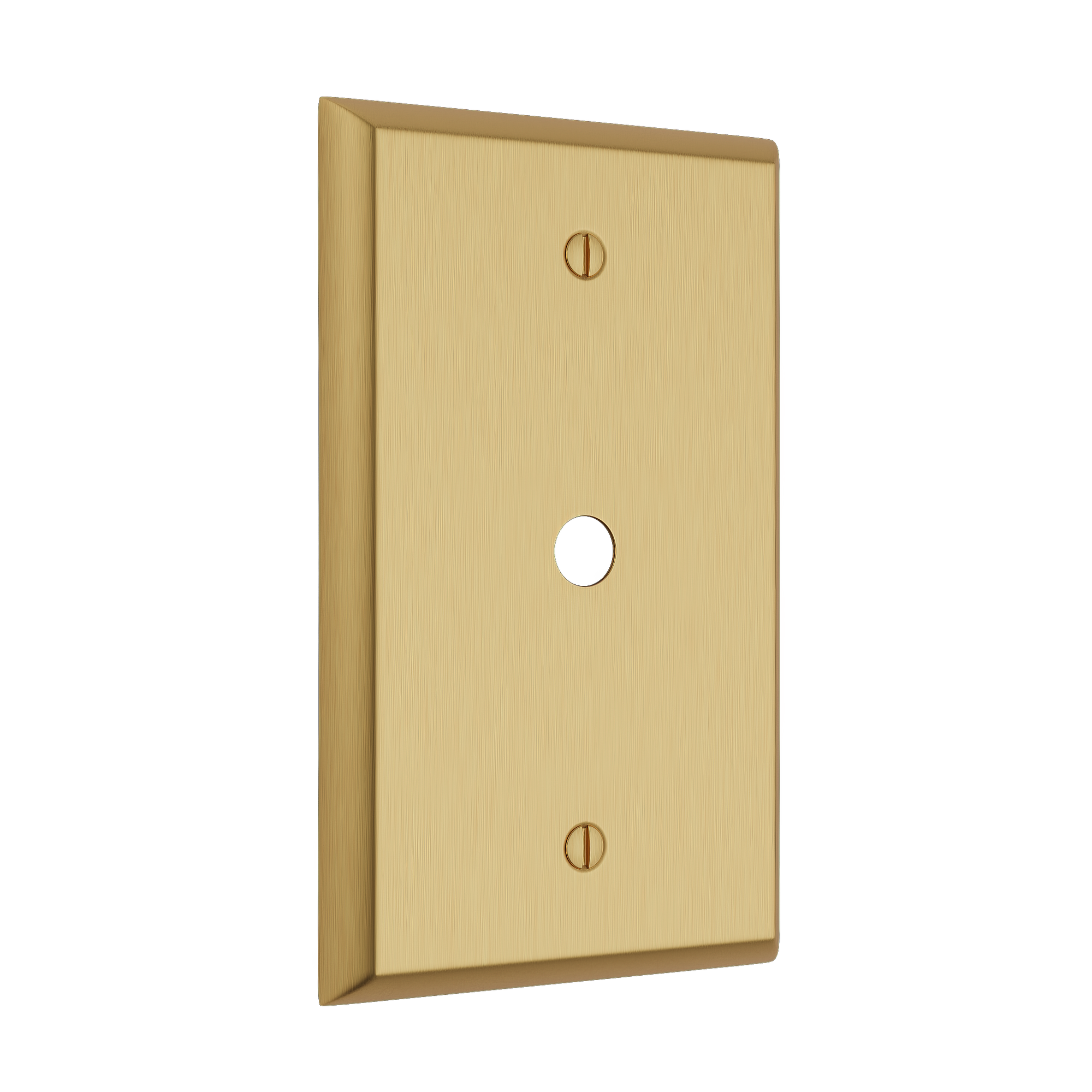 Solid brass Century Cable Wall Plate in Satin Brass finish