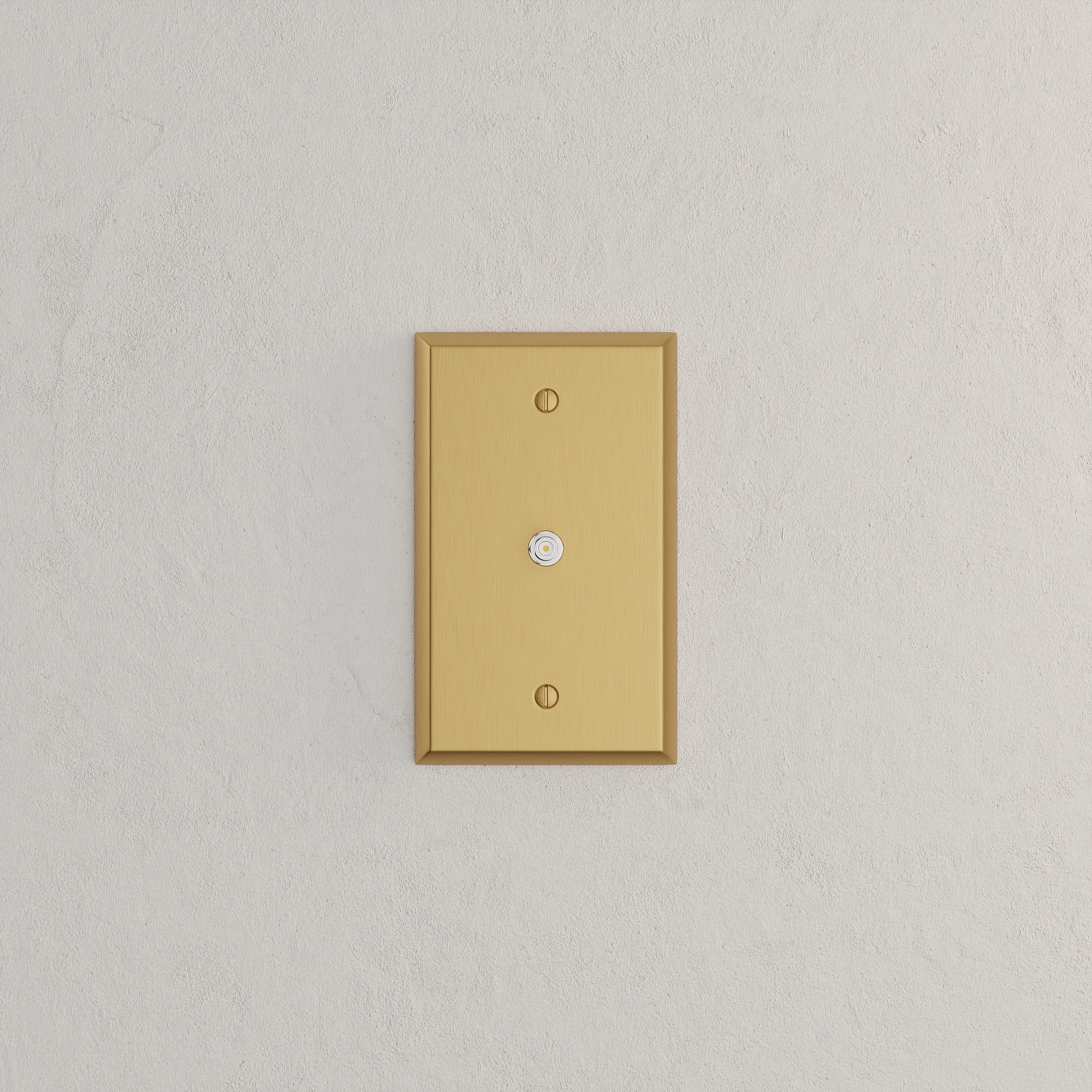 Solid brass Century Cable Wall Plate in Satin Brass finish