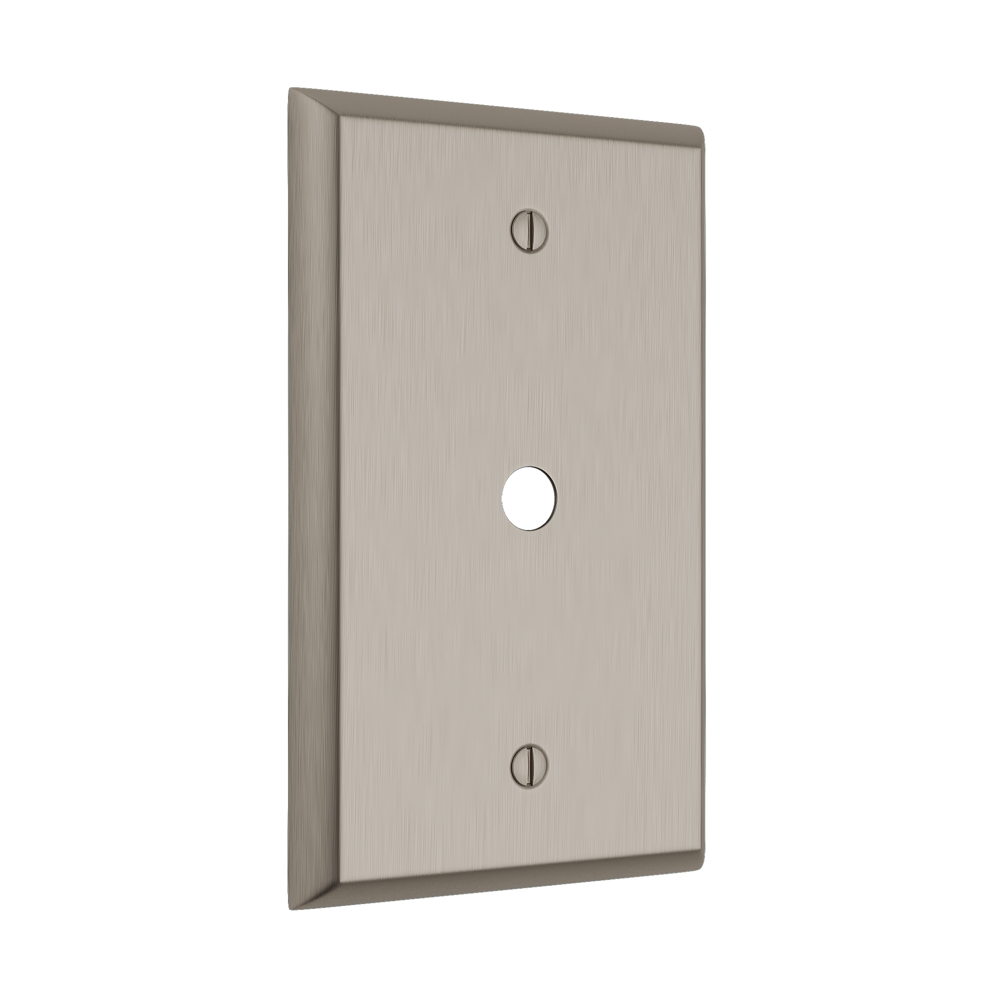 Solid brass Century Cable Wall Plate in Satin Nickel finish