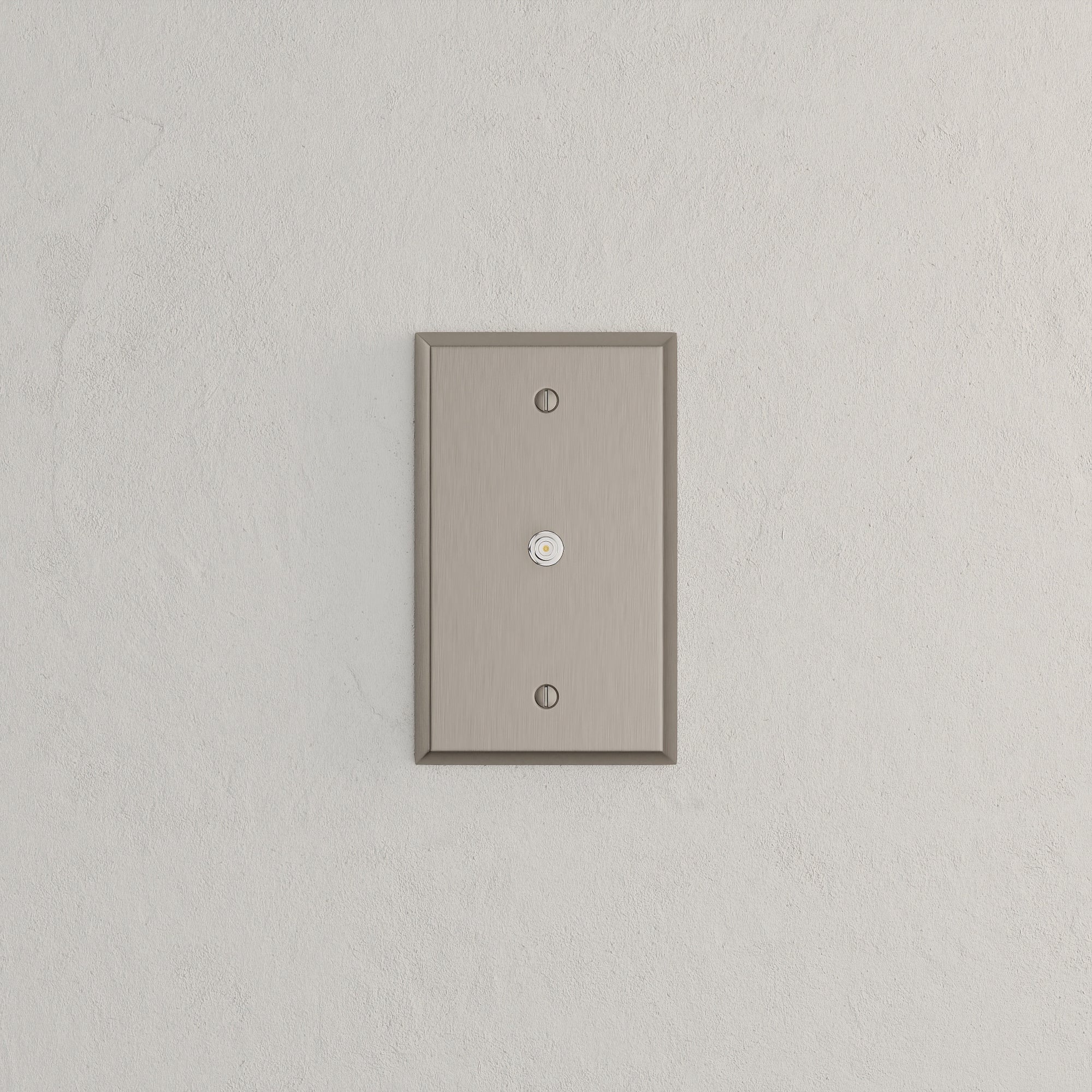 Solid brass Century Cable Wall Plate in Satin Nickel finish