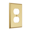 Solid brass Century Outlet Wall Plate in Polished Brass finish