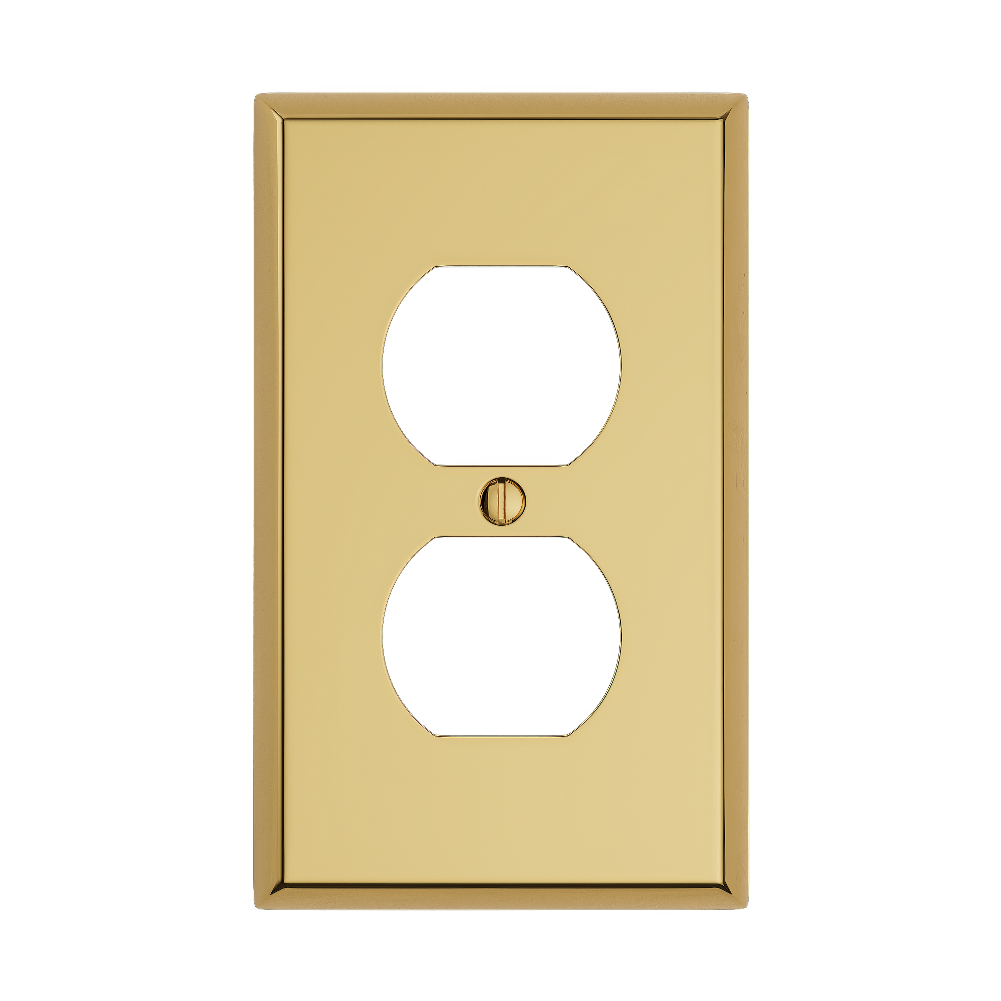 Solid brass Century Outlet Wall Plate in Polished Brass finish