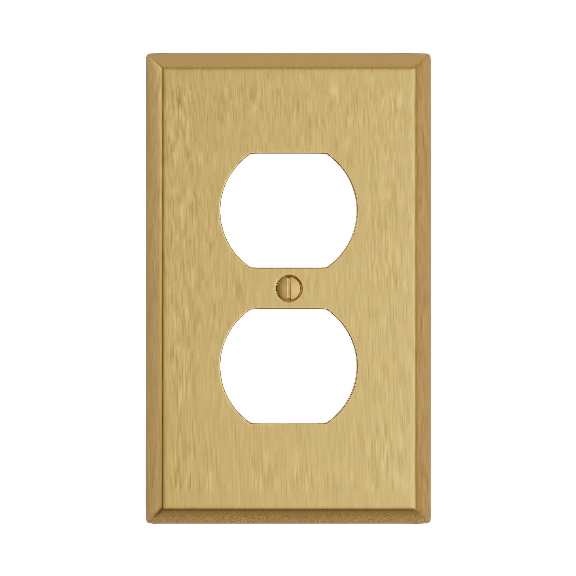 Solid brass Century Outlet Wall Plate in Satin Brass finish