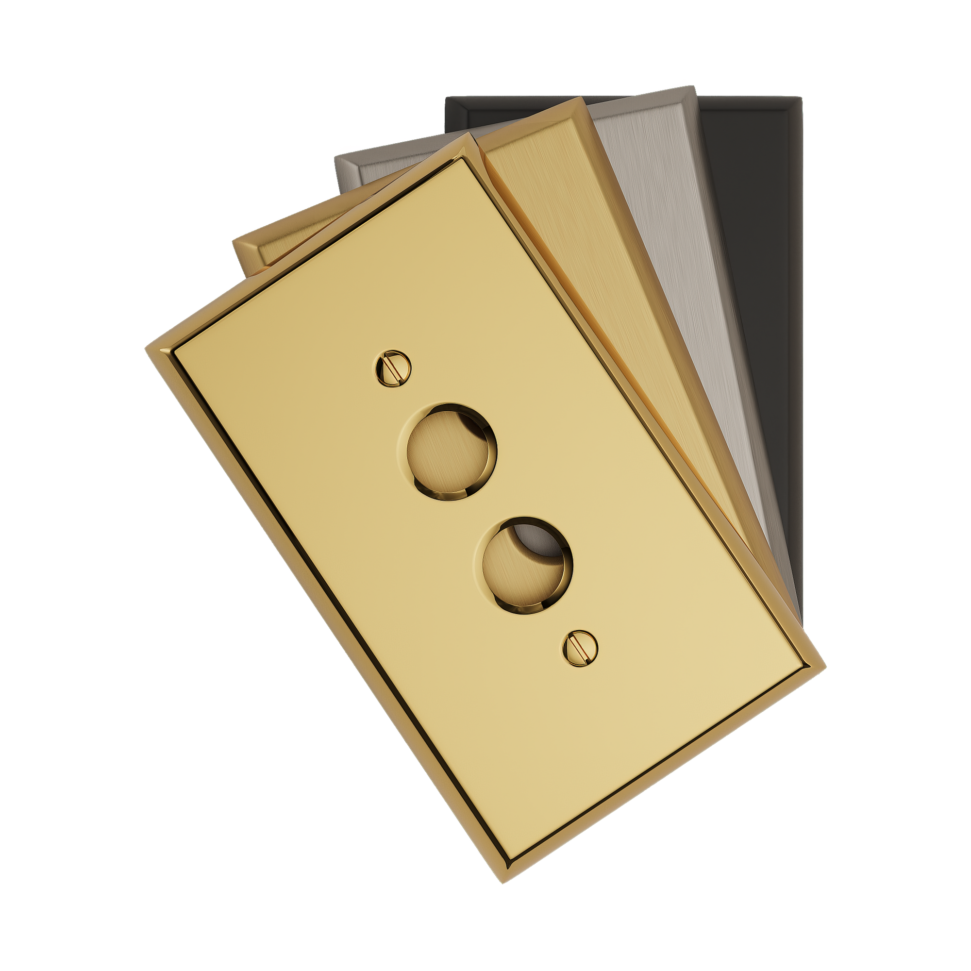 Solid brass Century Push Button Wall Plate