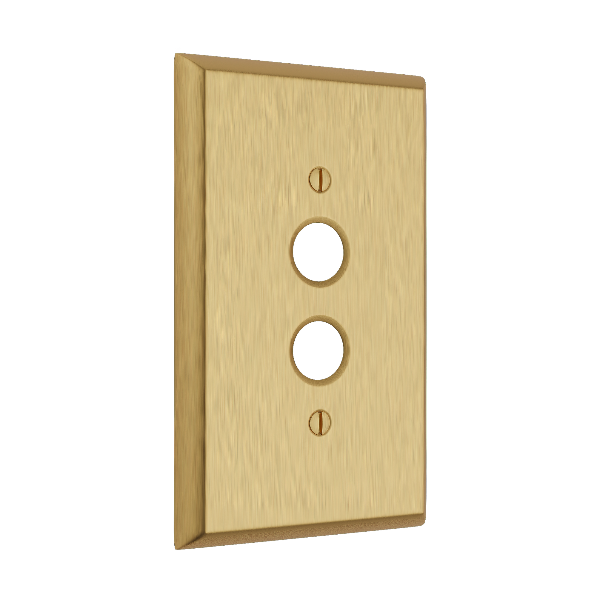 Solid brass Century Push Button Wall Plate in Satin Brass finish