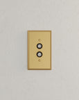 Solid brass Century Push Button Wall Plate in Satin Brass finish
