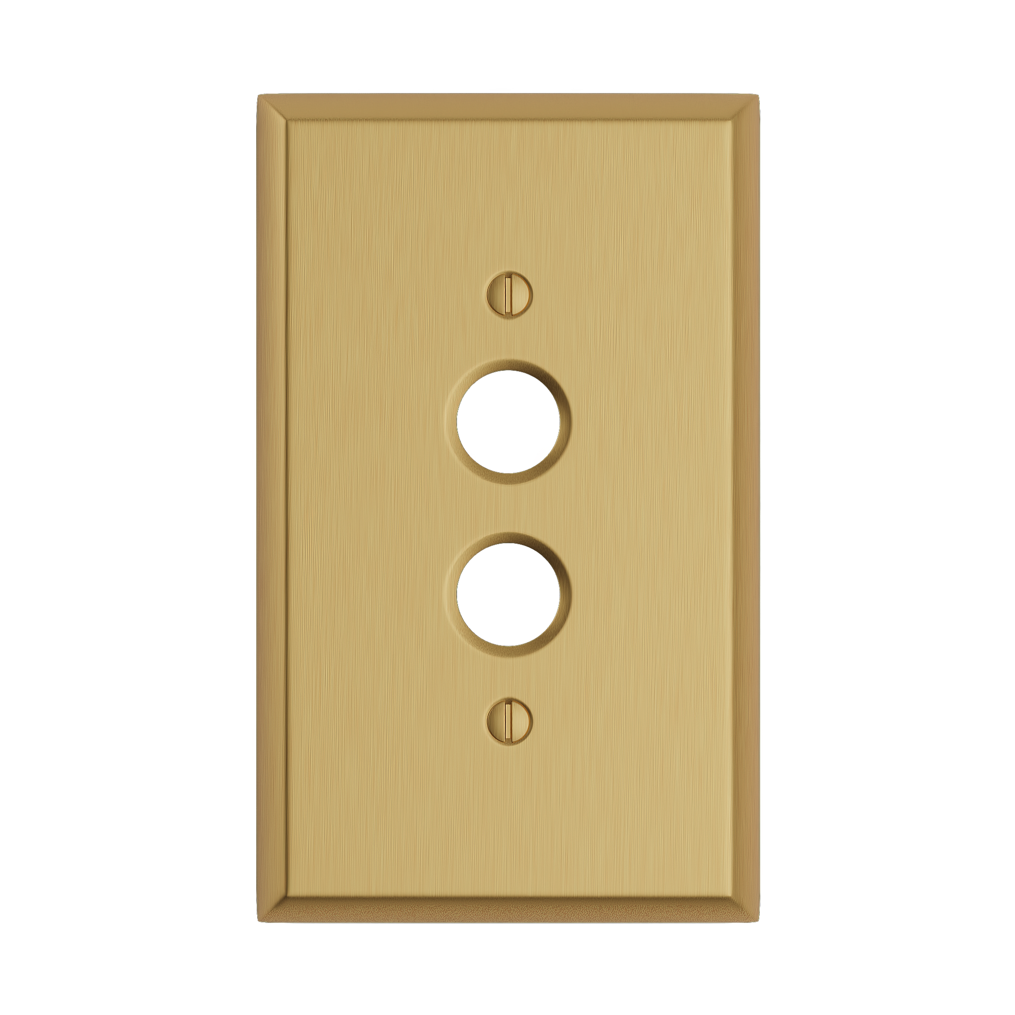 Solid brass Century Push Button Wall Plate in Satin Brass finish