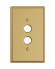 Solid brass Century Push Button Wall Plate in Satin Brass finish