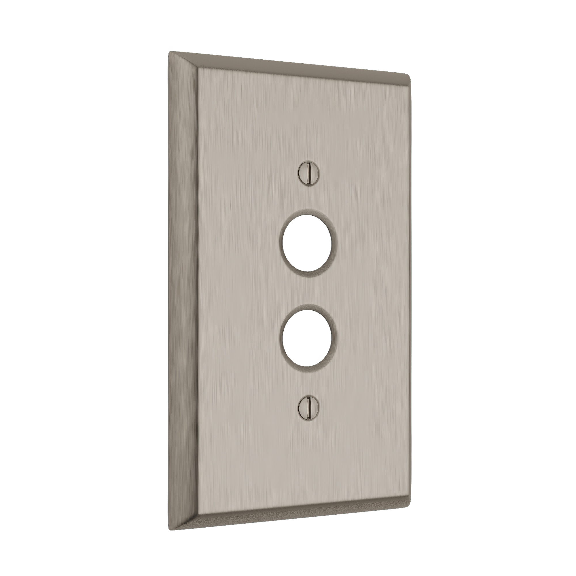 Solid brass Century Push Button Wall Plate in Satin Nickel finish