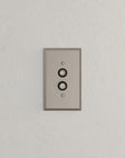 Solid brass Century Push Button Wall Plate in Satin Nickel finish