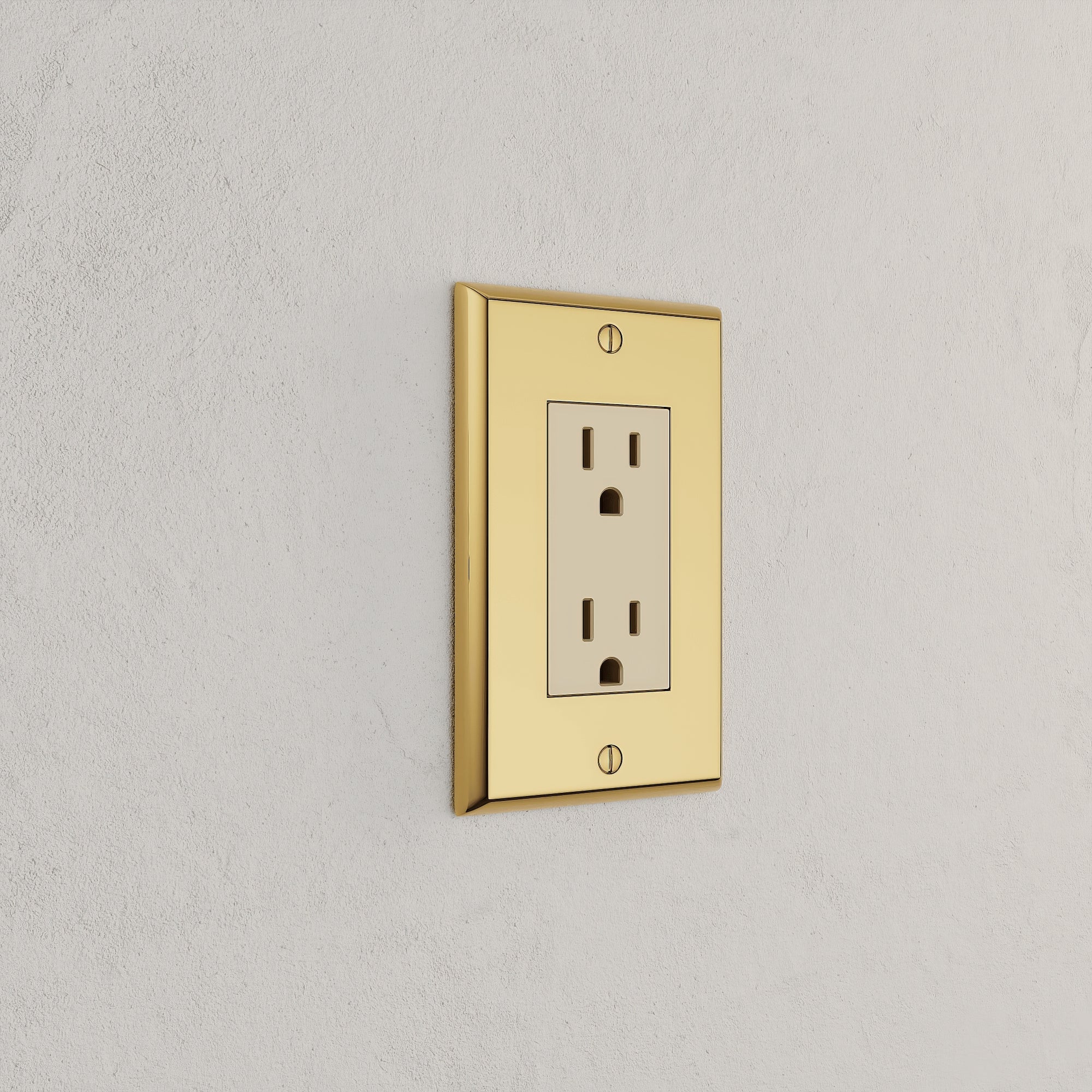 Solid brass Century Open Wall Plate in Polished Brass finish