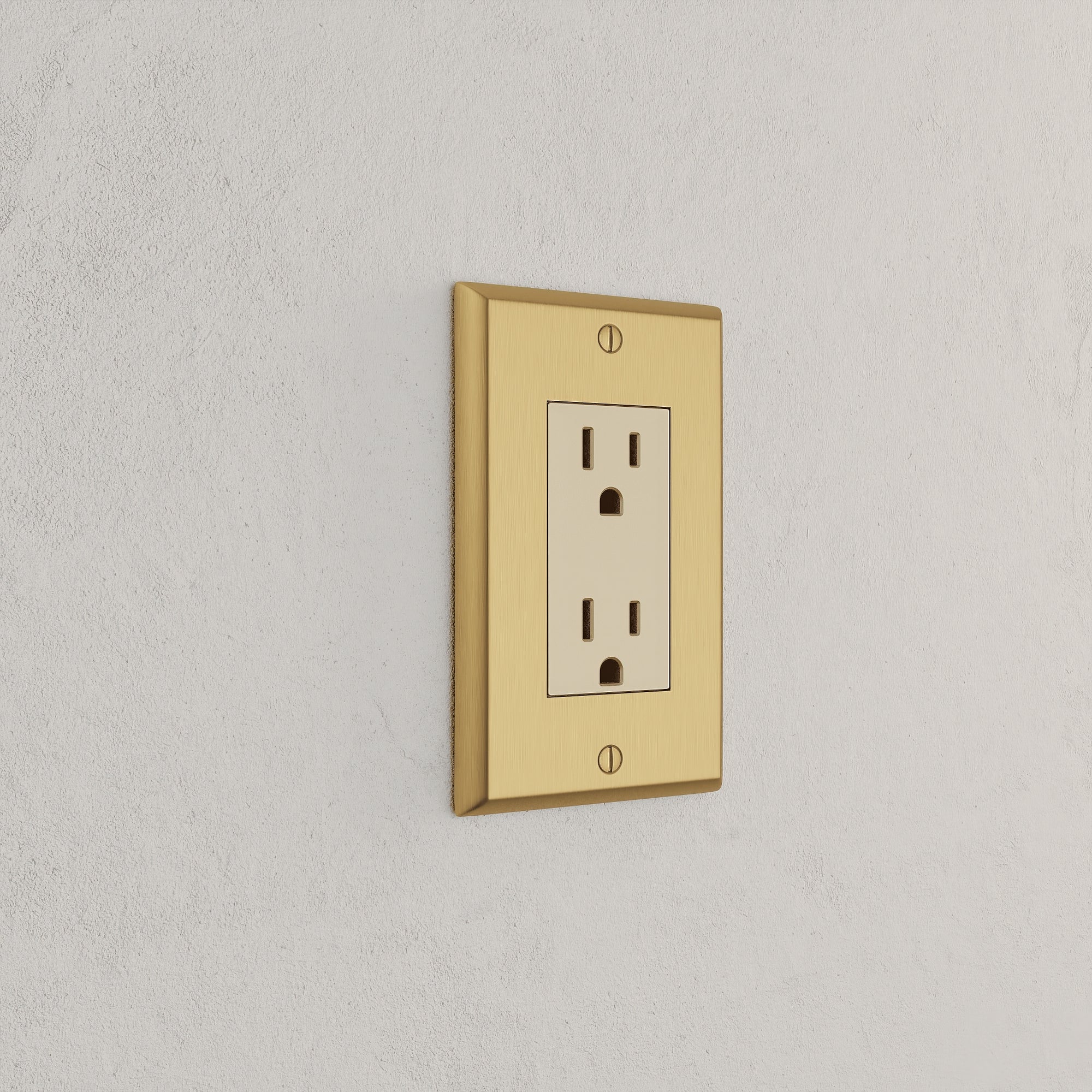 Solid brass Century Open Wall Plate in Satin Brass finish