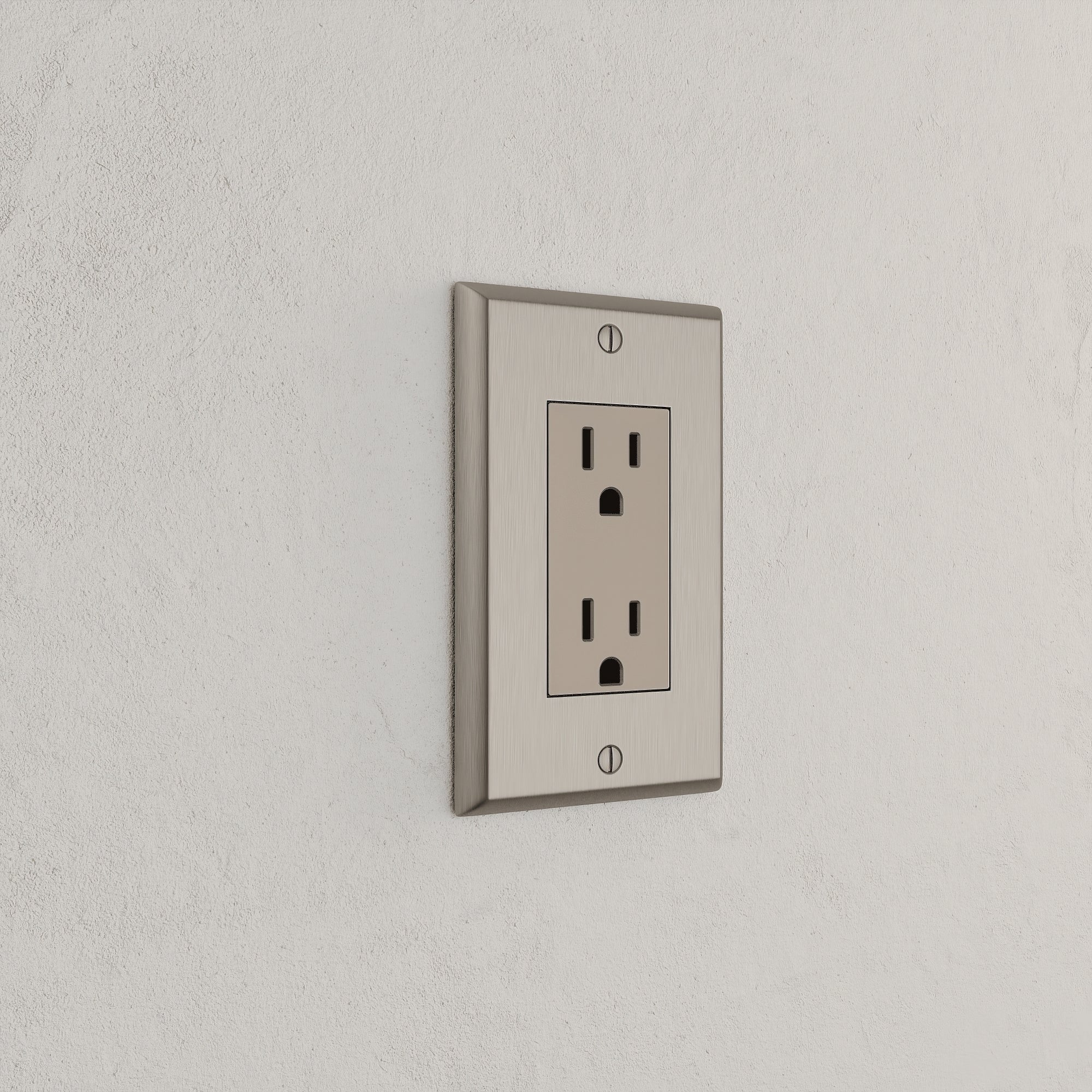 Solid brass Century Open Wall Plate in Satin Nickel finish