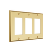 Solid brass Century Open Wall Plate – Triple in Polished Brass finish