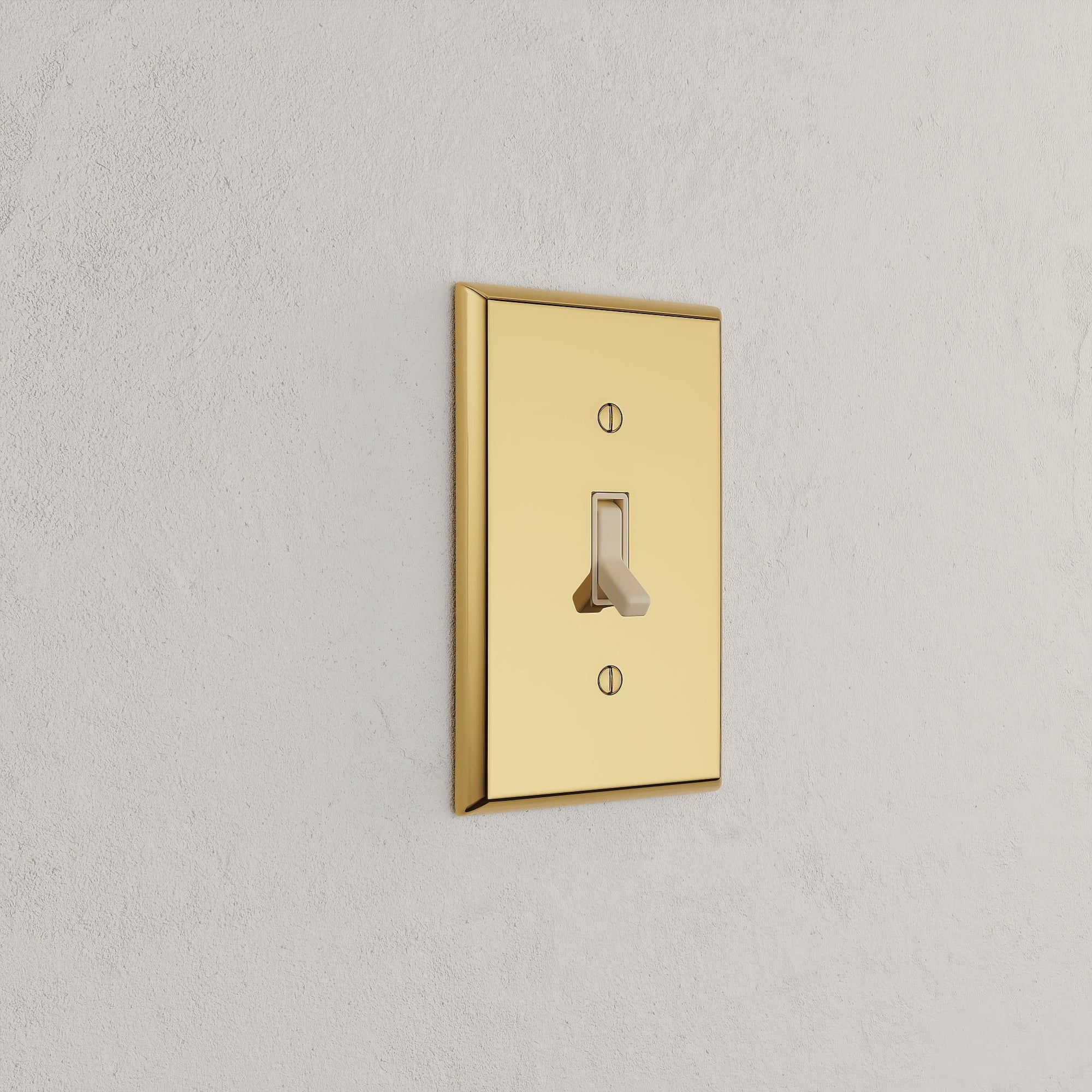Solid brass Century Toggle Wall Plate in Polished Brass finish