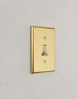Solid brass Century Toggle Wall Plate in Polished Brass finish