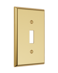 Solid brass Century Toggle Wall Plate in Polished Brass finish